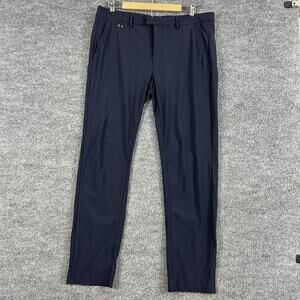 Tramarossa Pants Men 36 Luis Slim Chino Navy Blue Stretch Business Casual Office